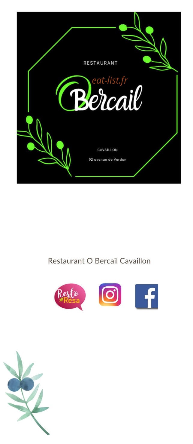 O Bercail — carte page 1