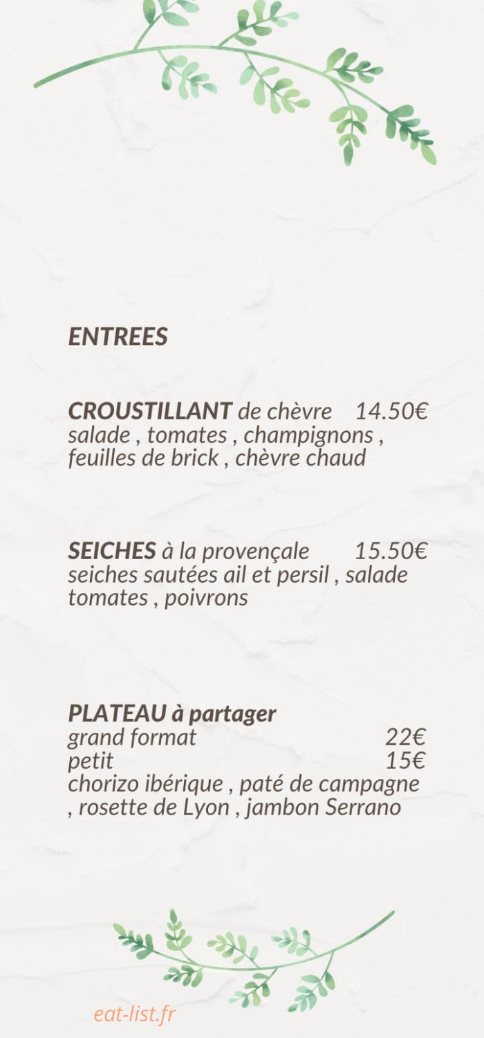 O Bercail — carte page 2