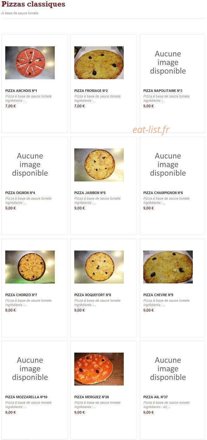 Pizza de la gare — carte page 2