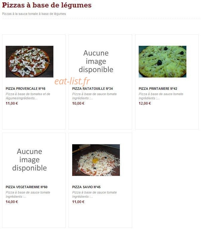 Pizza de la gare — carte page 4