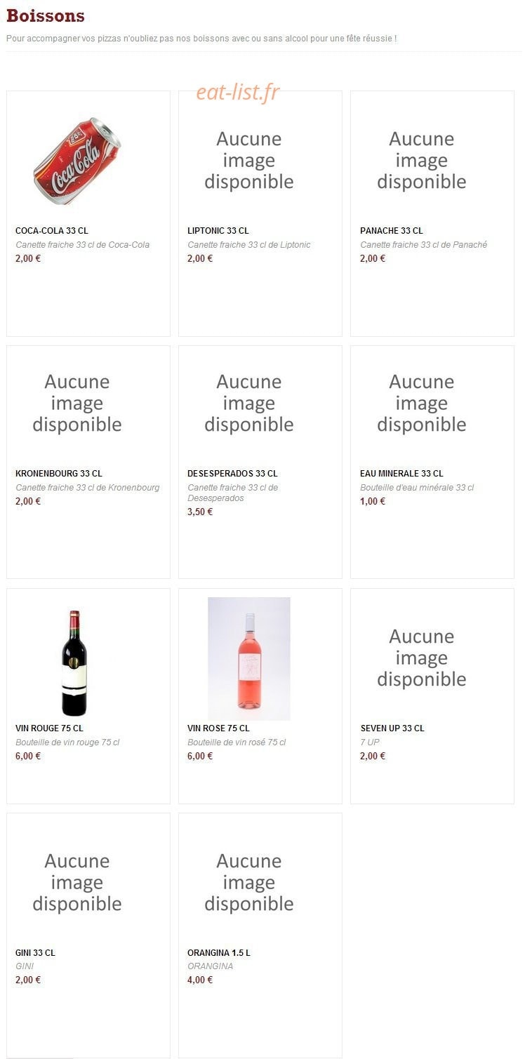 Pizza de la gare — carte page 12