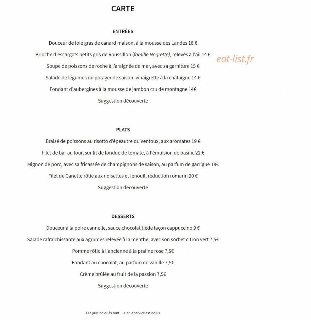 Relais Des Saveurs — carte page 3