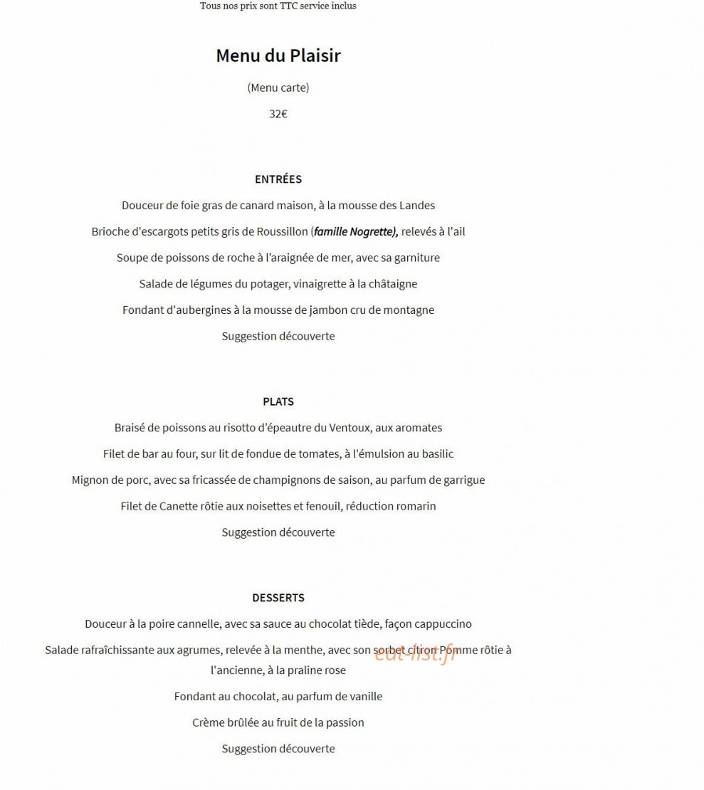 Relais Des Saveurs — carte page 2