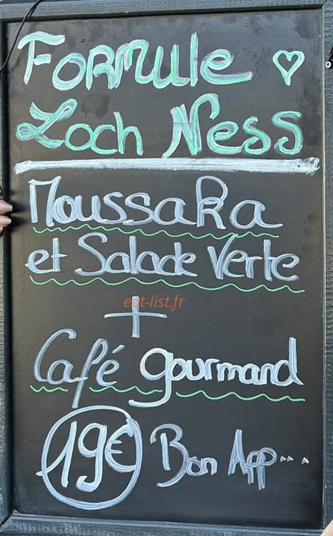 The Loch Ness Café — carte page 1