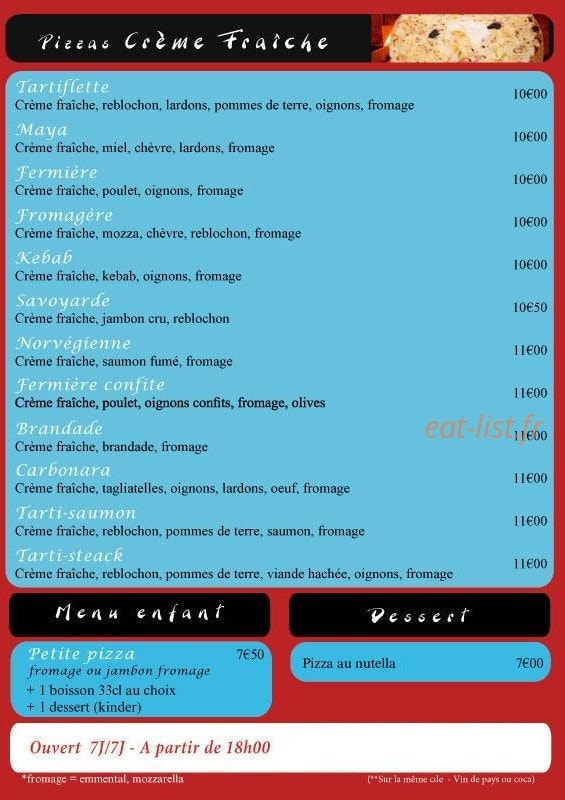 Babbu Pizza — carte page 3