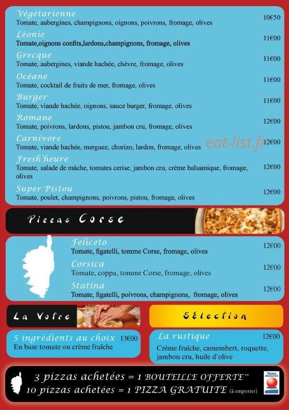Babbu Pizza — carte page 2