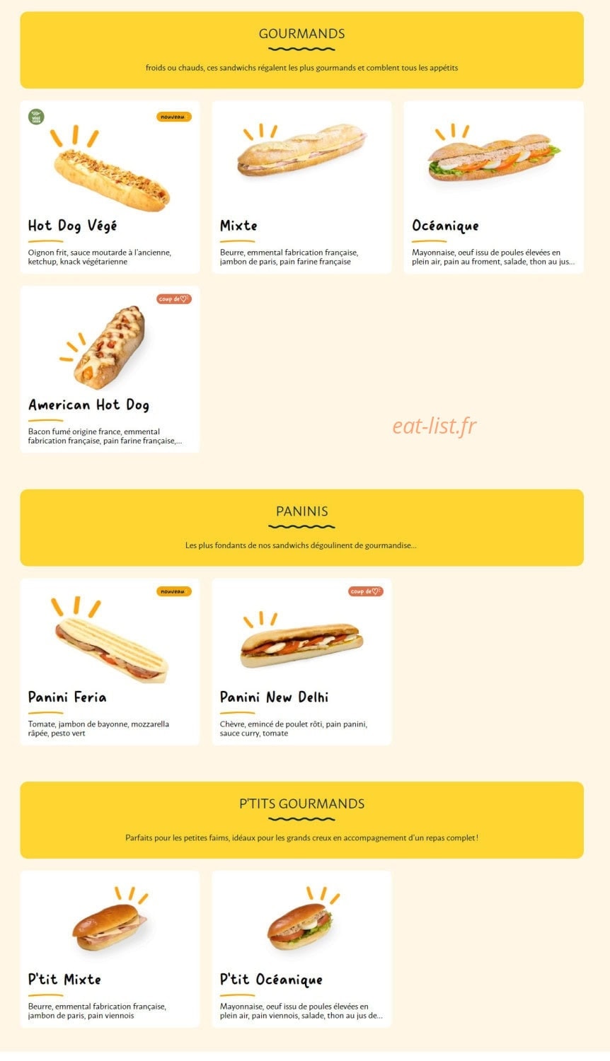La Croissanterie — carte page 3