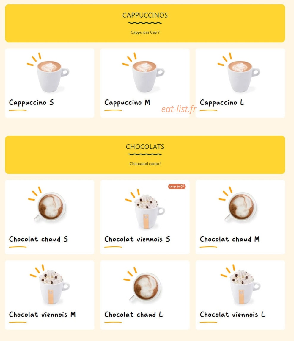 La Croissanterie — carte page 10