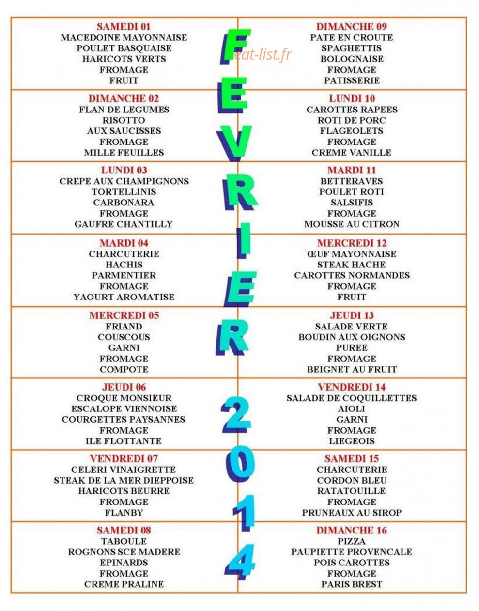 Repas Service Traiteur — carte page 2