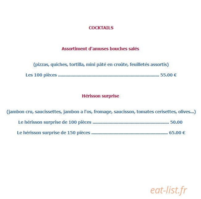 Repas Service Traiteur — carte page 4