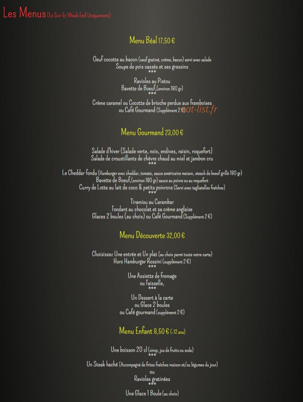 les 4'saisons — carte page 2