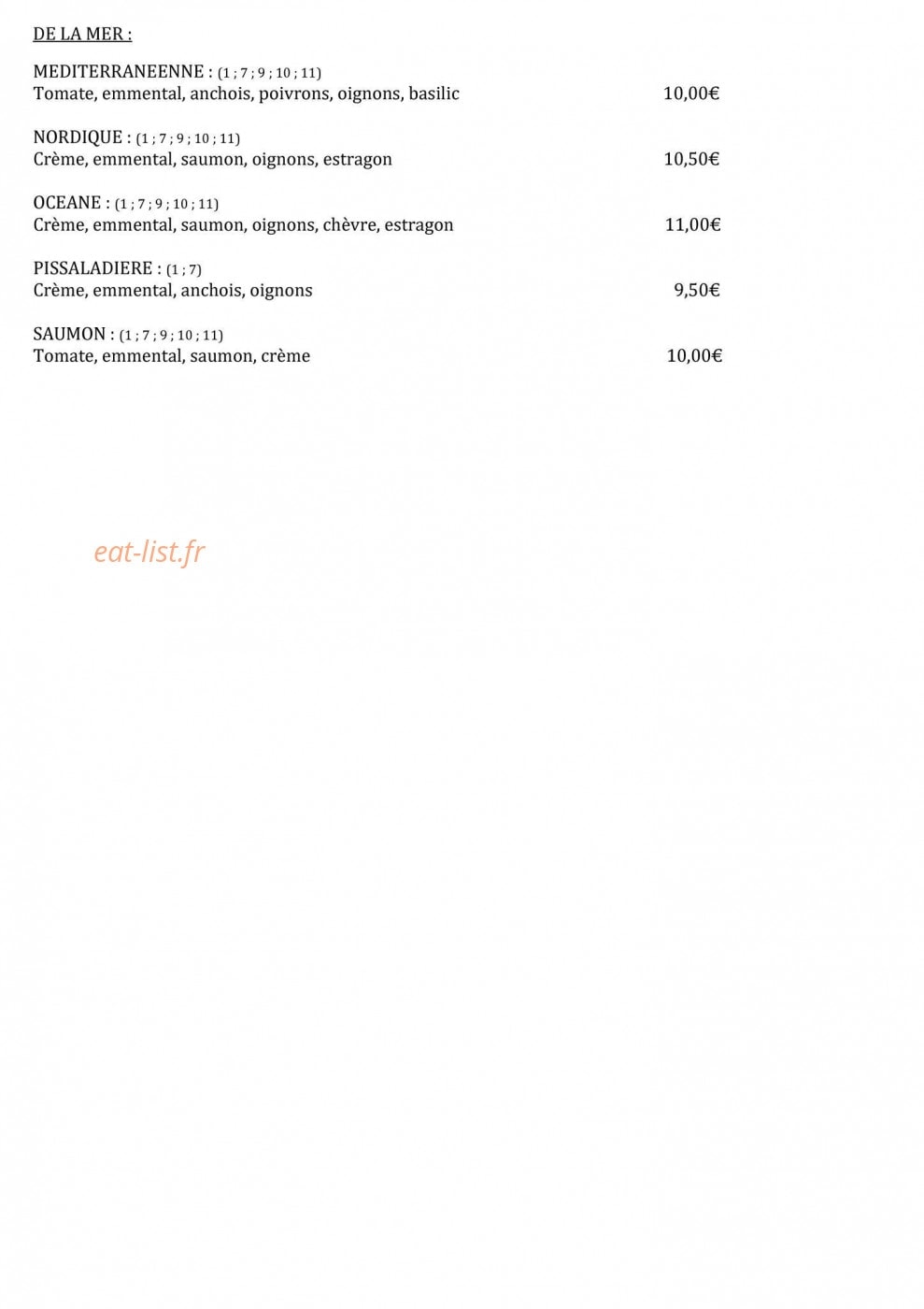 Pizza Pascalou — carte page 4