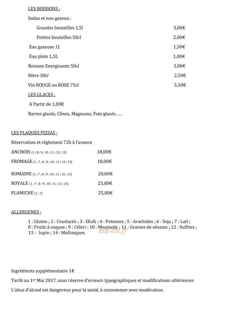 Pizza Pascalou — carte page 5