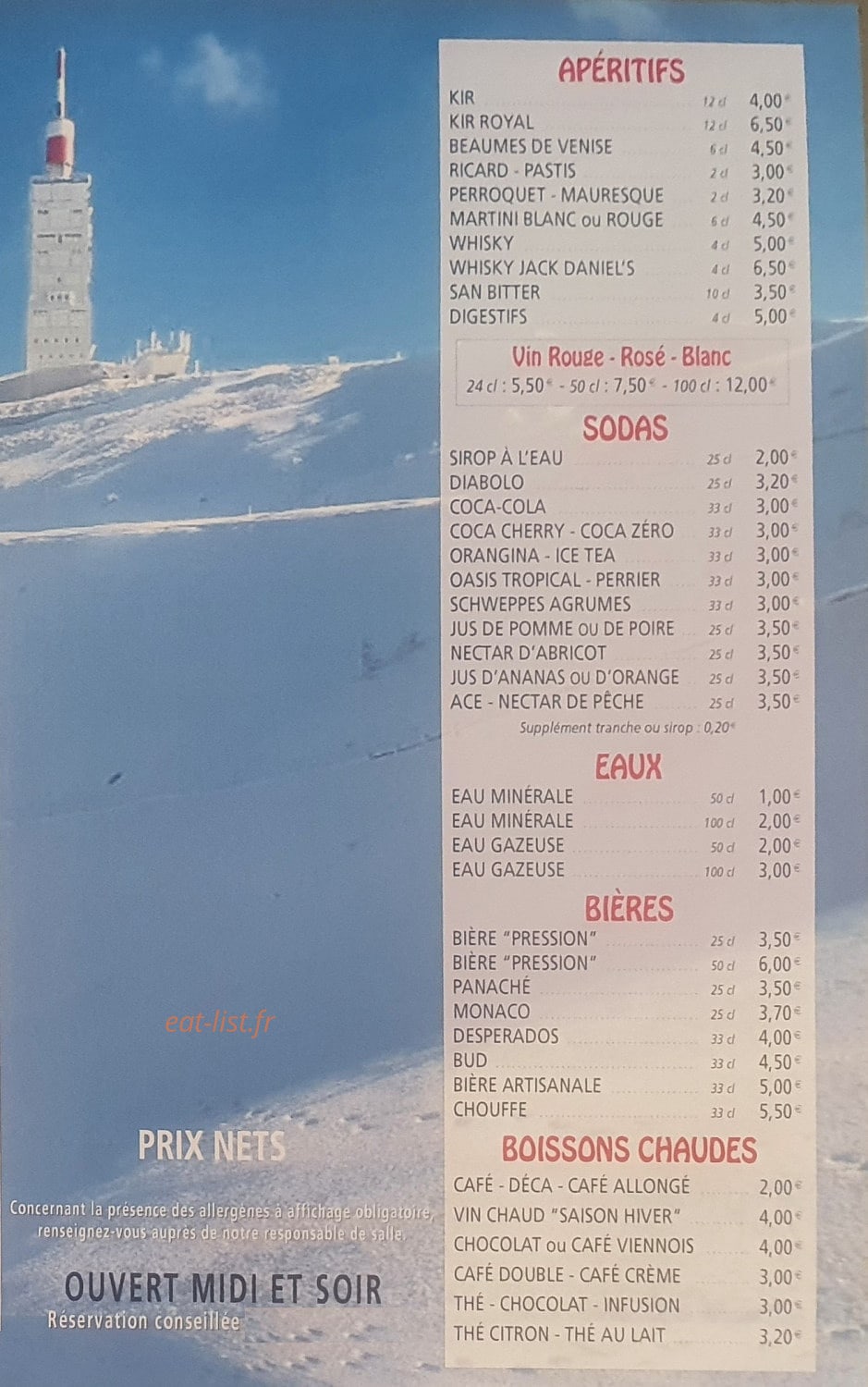 Chez benjy — carte page 2