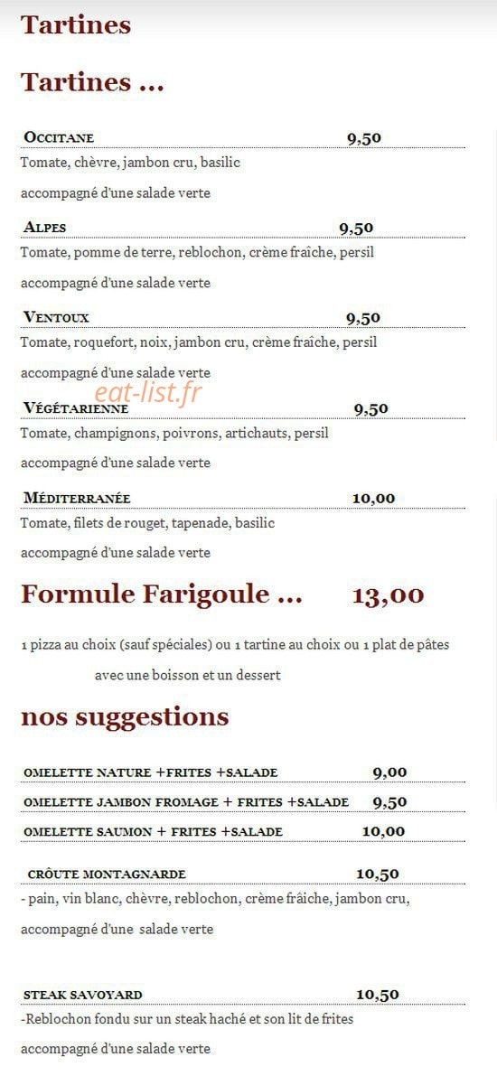 La Farigoule — carte page 6