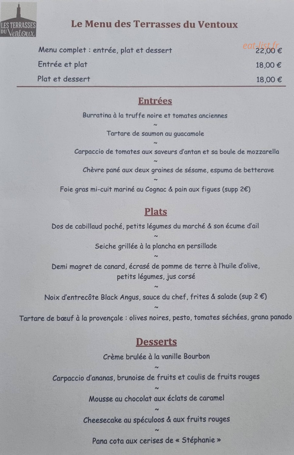 Les Terrasses Du Ventoux — carte page 1