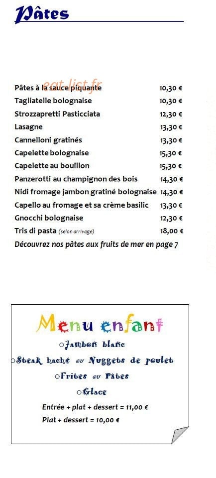 La Goutte Bleue — carte page 6