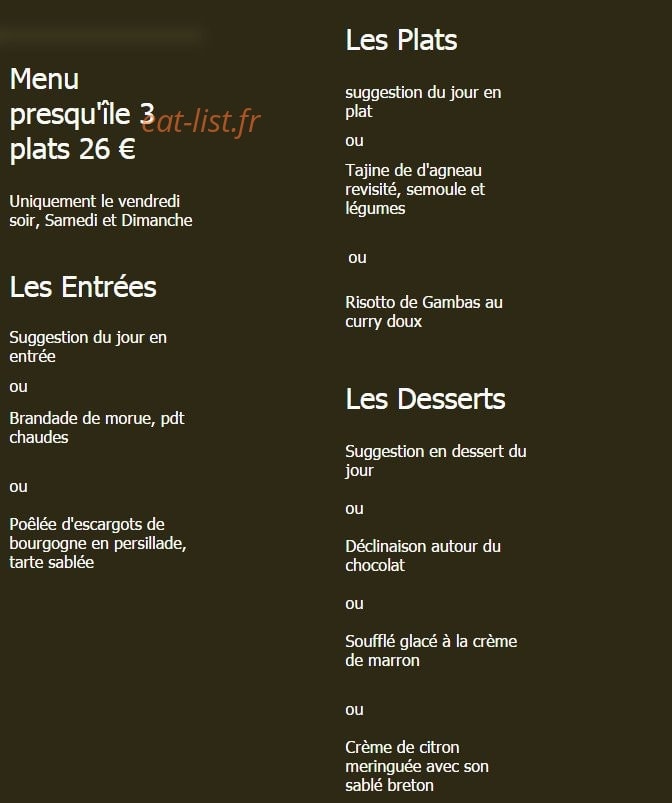 La presqu'île — carte page 6