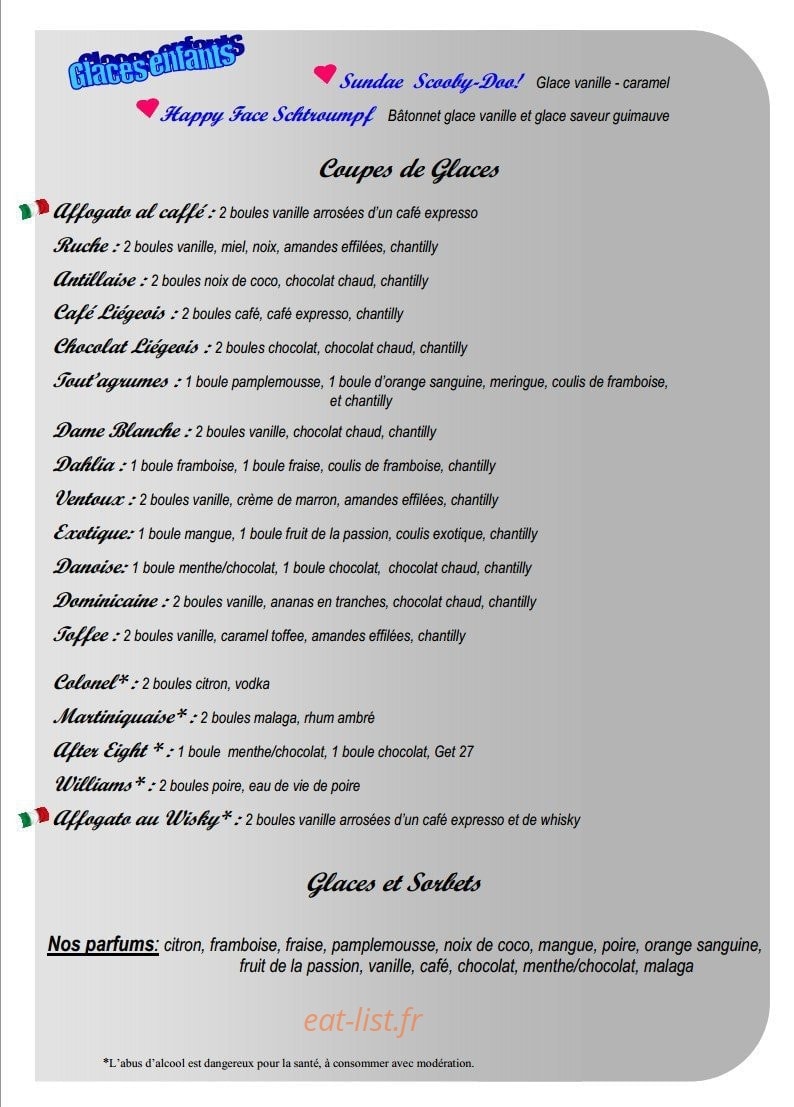 La pizzeria — carte page 7