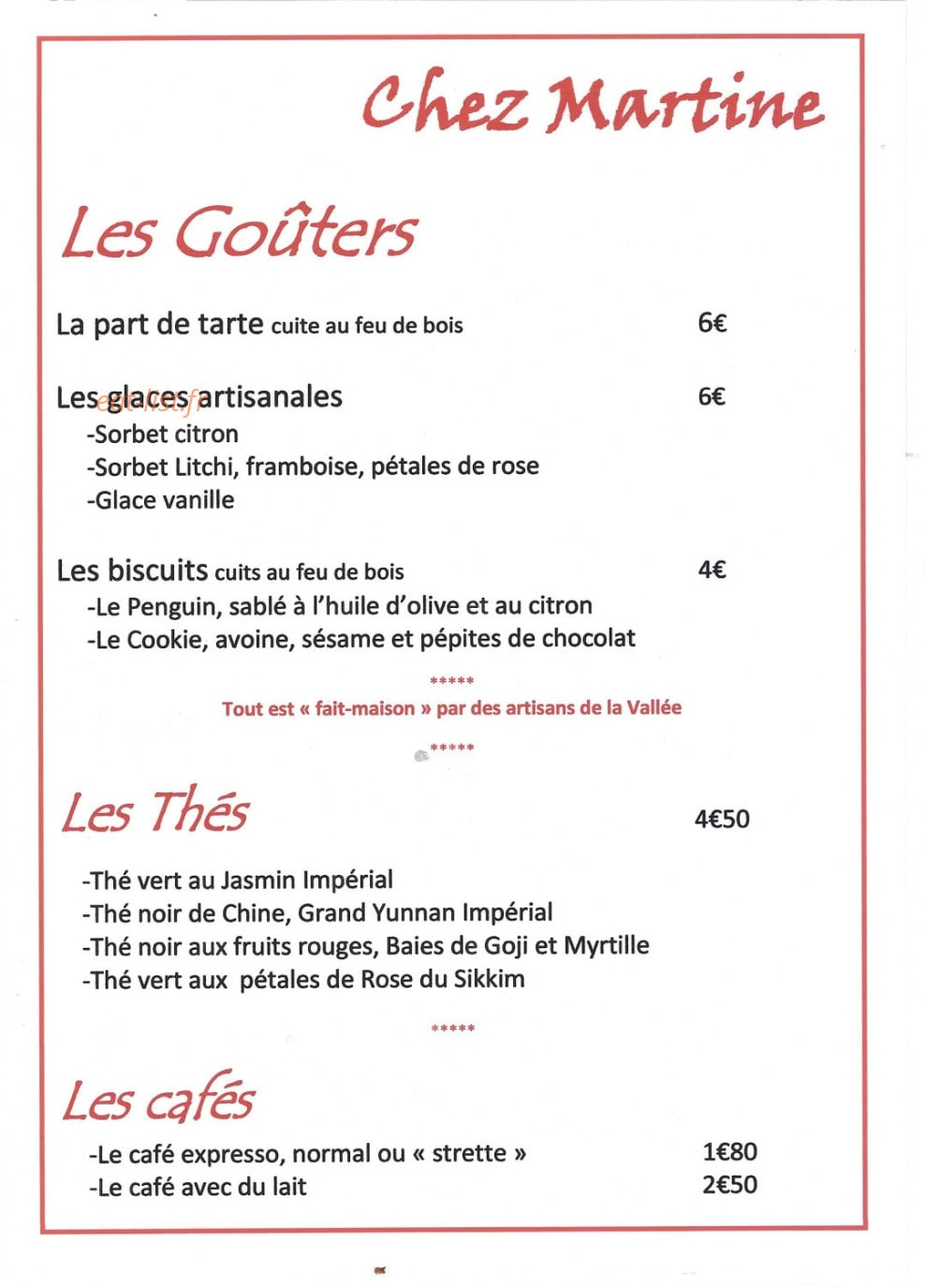 Chez Martine — carte page 2