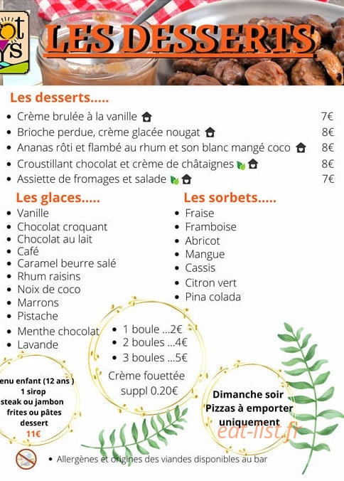 Bistrot de Saint Trinit — carte page 2