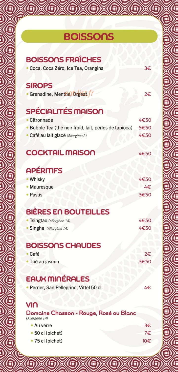 Aux Bonheurs — carte page 2