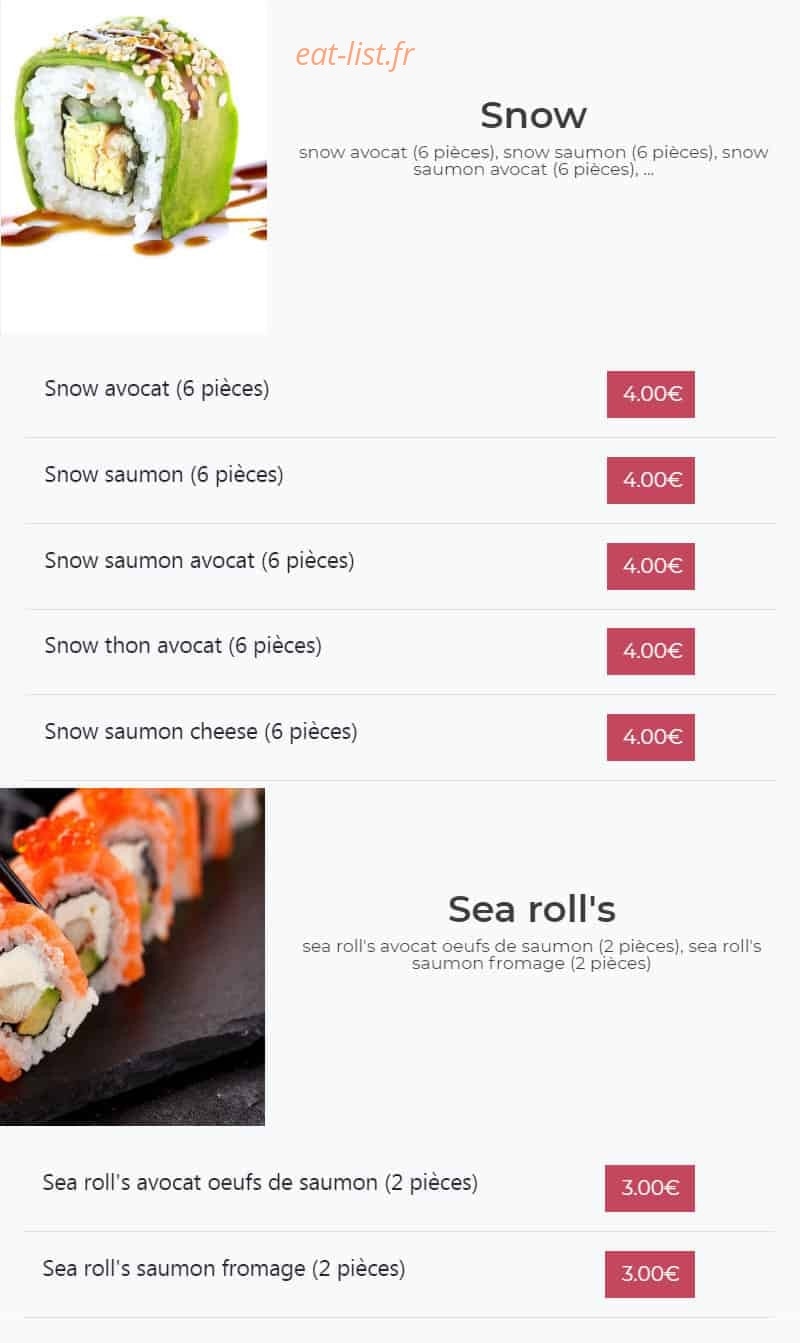 Kimy Sushi — carte page 18