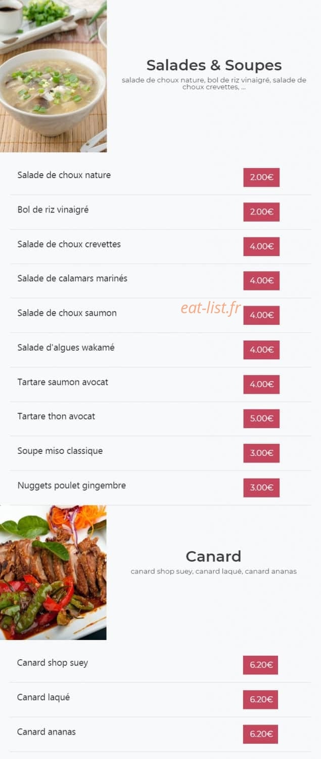 Kimy Sushi — carte page 3