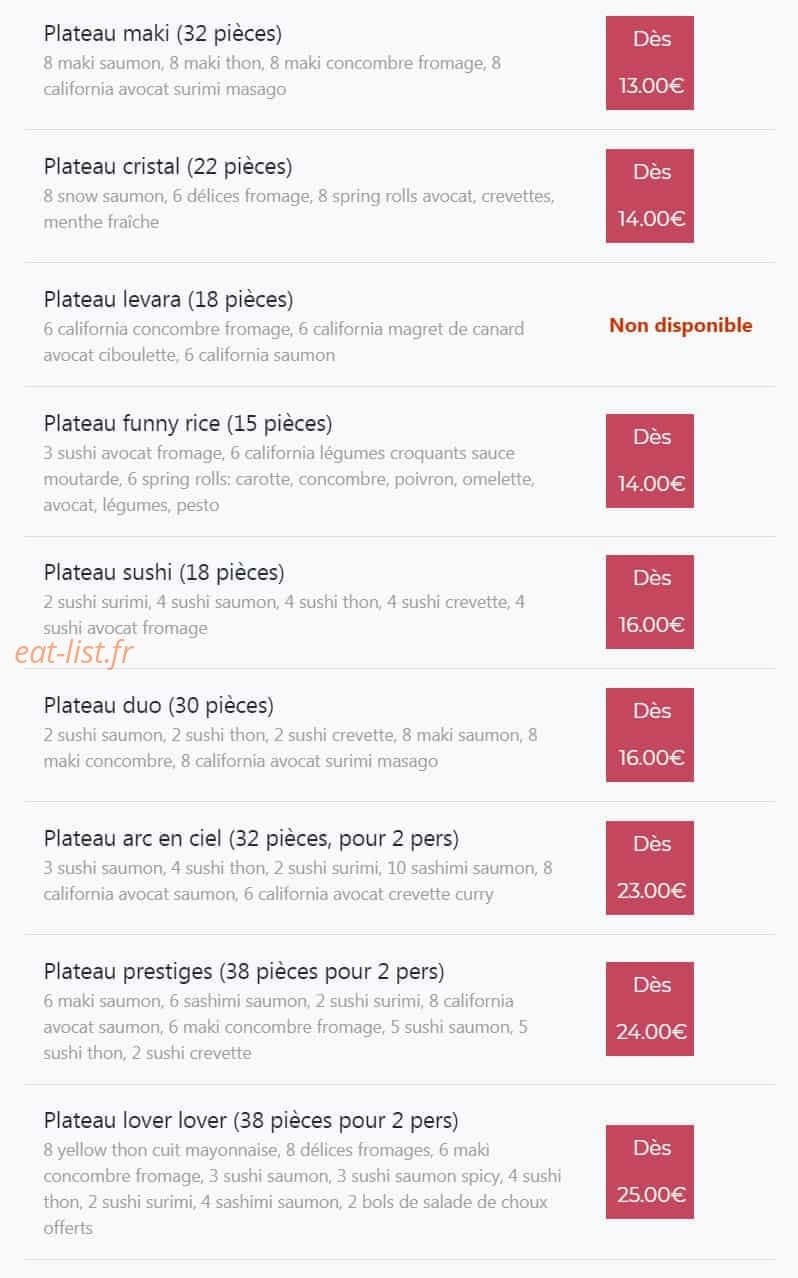 Kimy Sushi — carte page 11