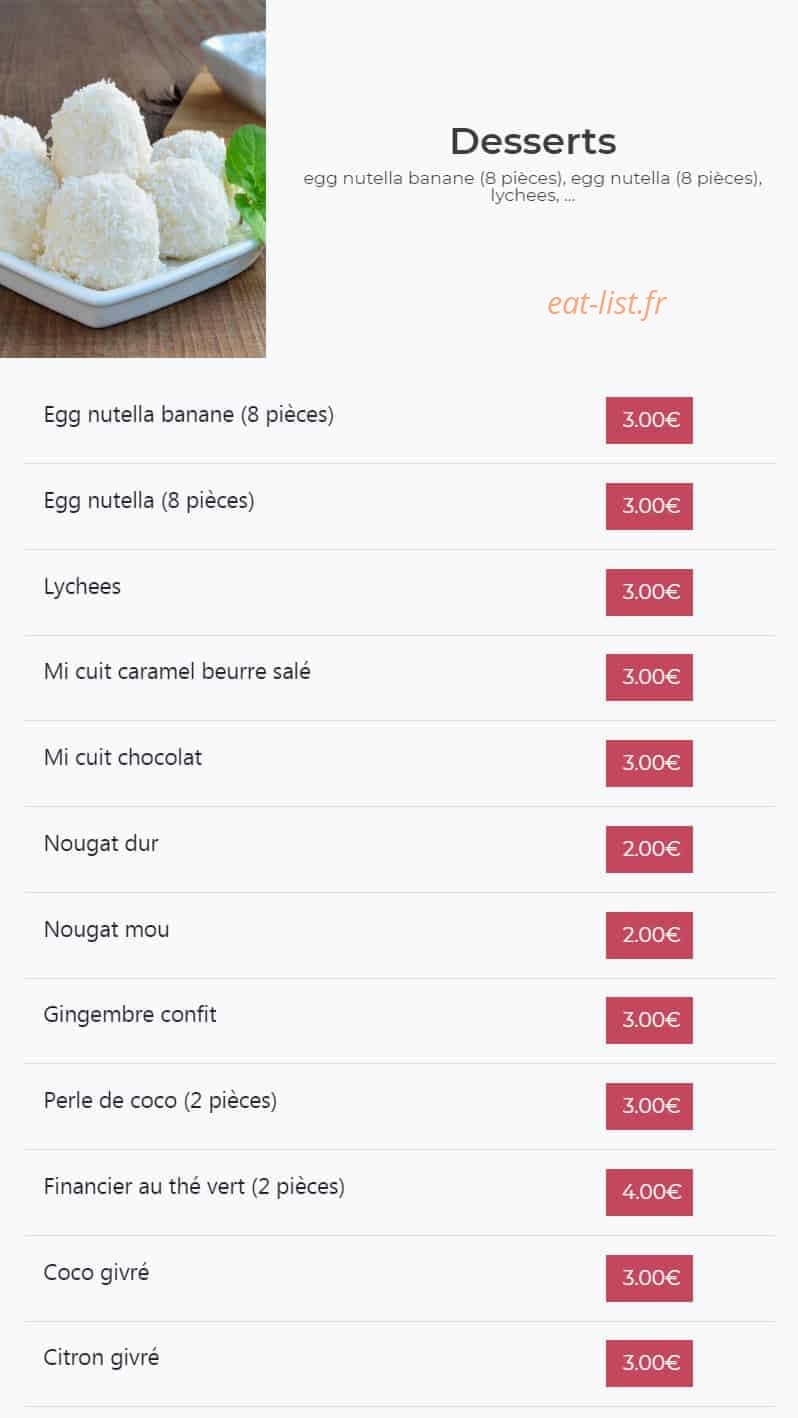 Kimy Sushi — carte page 7