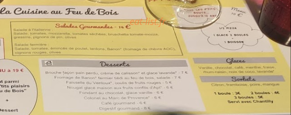 La Cuisine Au Feu De Bois — carte page 3
