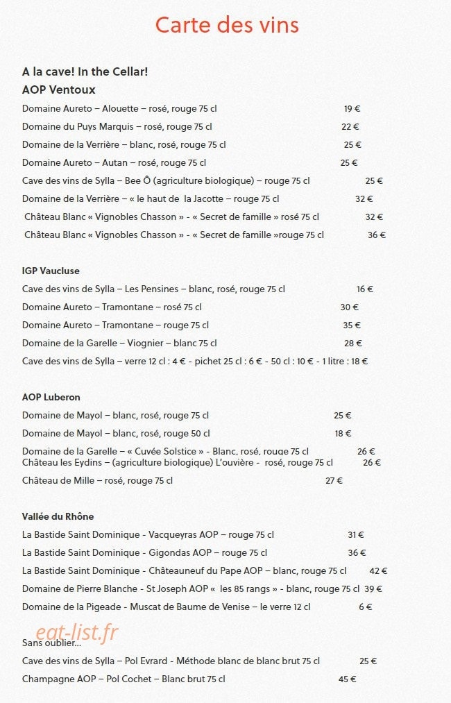 Le Manoir — carte page 1