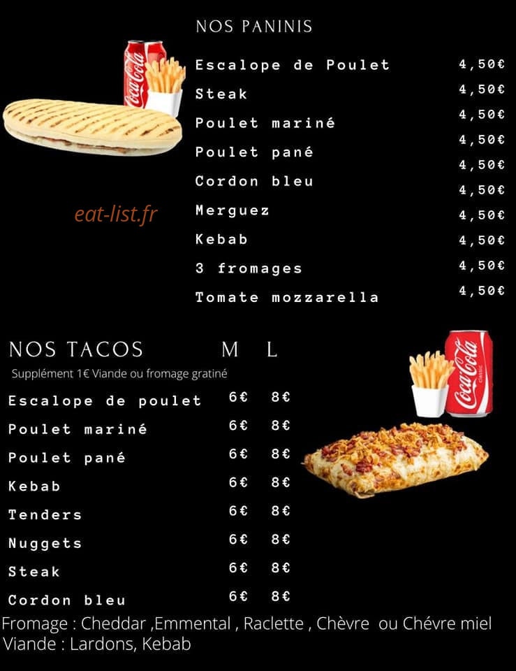 Snack Du Cinema — carte page 1