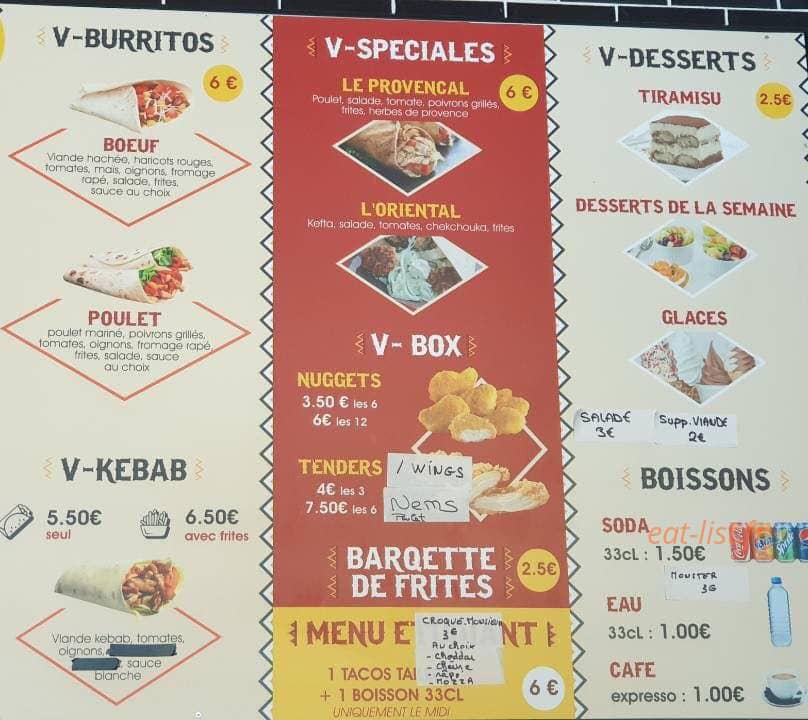 V-Tacos — carte page 2