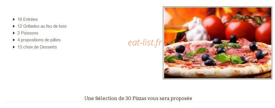Pizzeria Le Colorado Restaurant — carte page 1