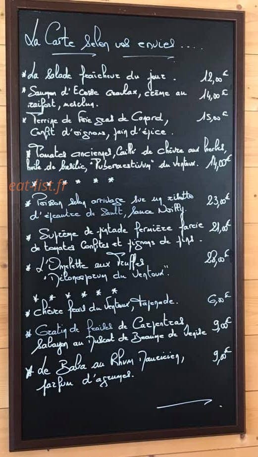 La terrasse du chalet reynard — carte page 1