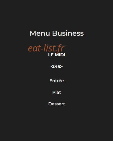 Le Bistrot du Large — carte page 1