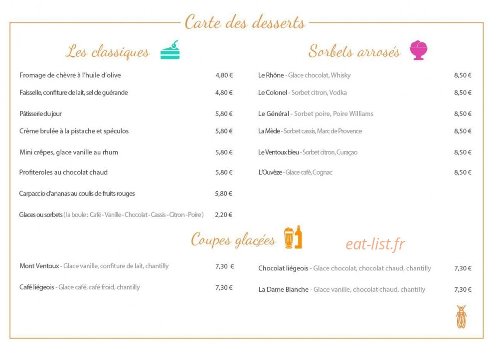Le Grillon — carte page 2