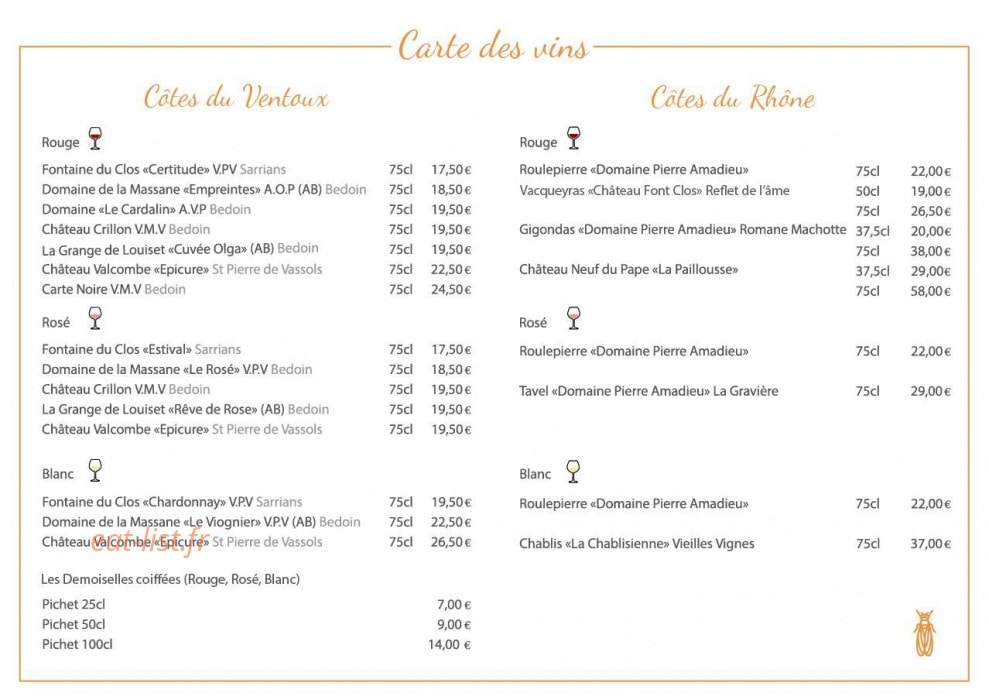 Le Grillon — carte page 3