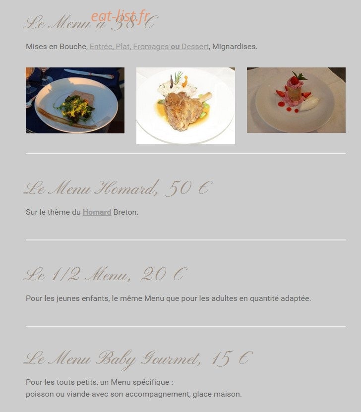Le Mas Des Vignes — carte page 1