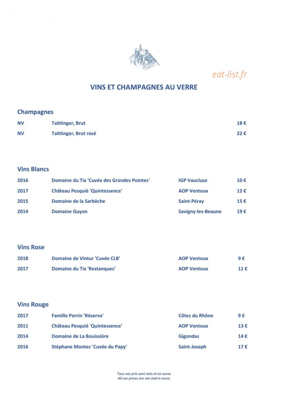 La Table du Ventoux — carte page 2