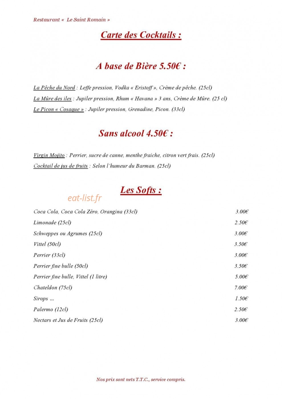 Le Saint Romain — carte page 8