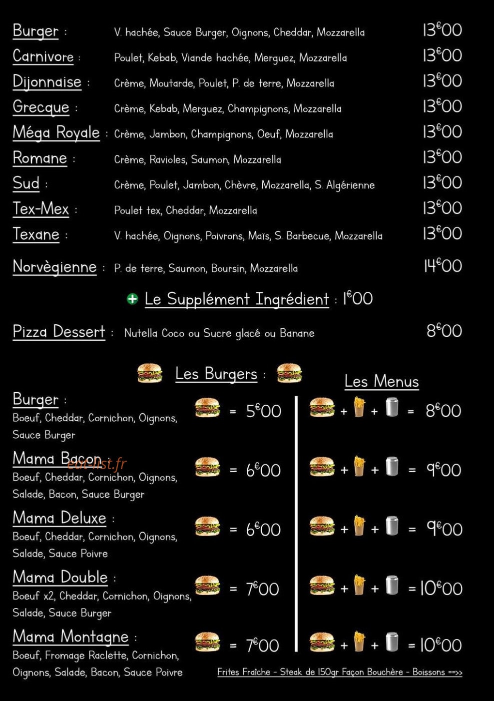 Chez Mama — carte page 3
