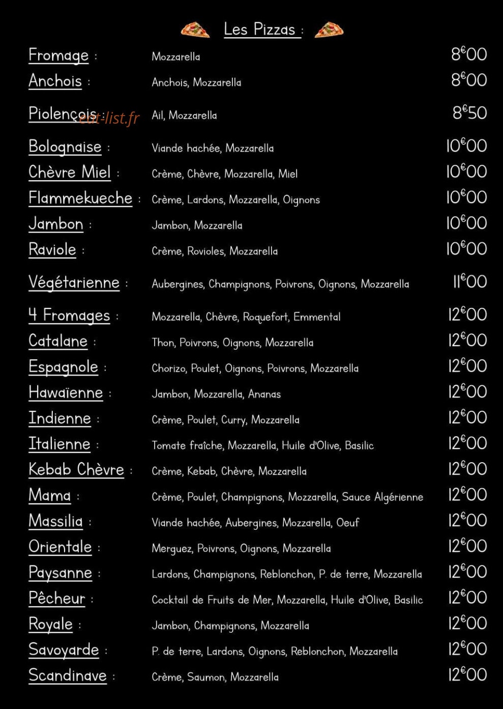 Chez Mama — carte page 2