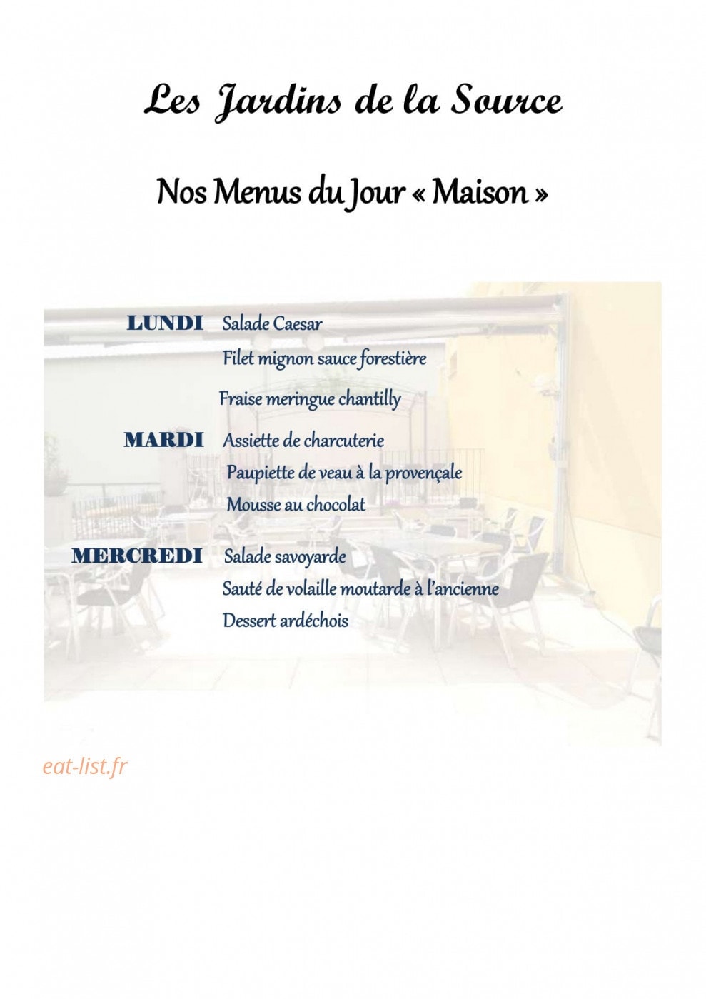 Les jardins de la source — carte page 1
