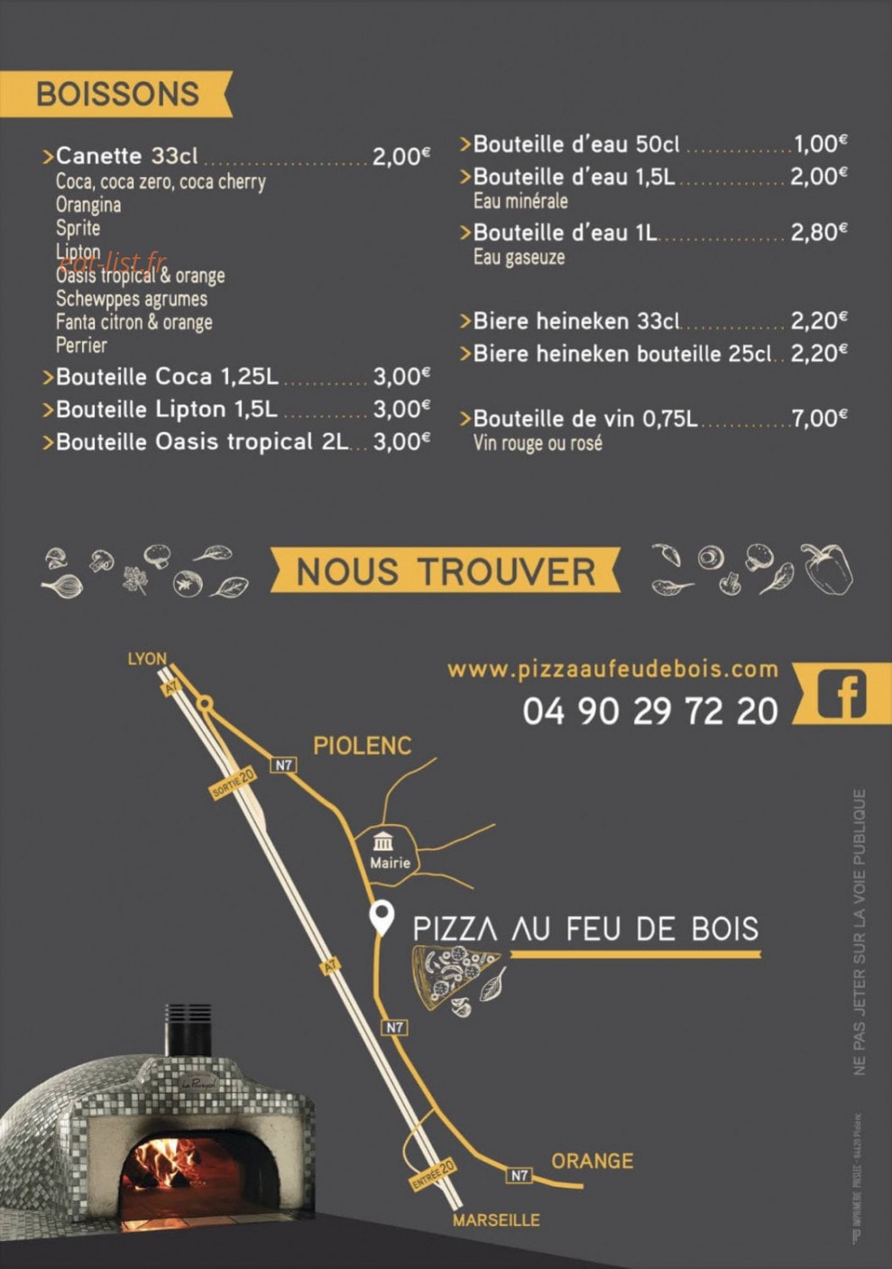 Pizza au feu de bois — carte page 4