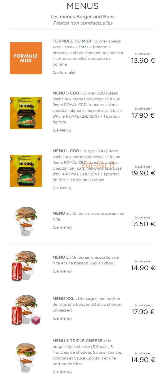 Burger&Buns — carte page 5