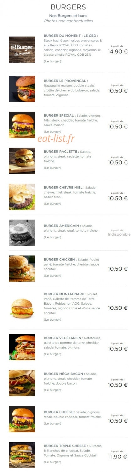 Burger&Buns — carte page 2