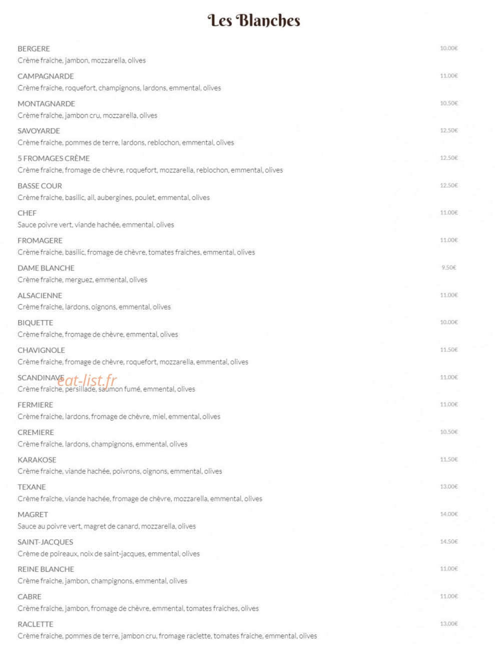 Robion pizza — carte page 4