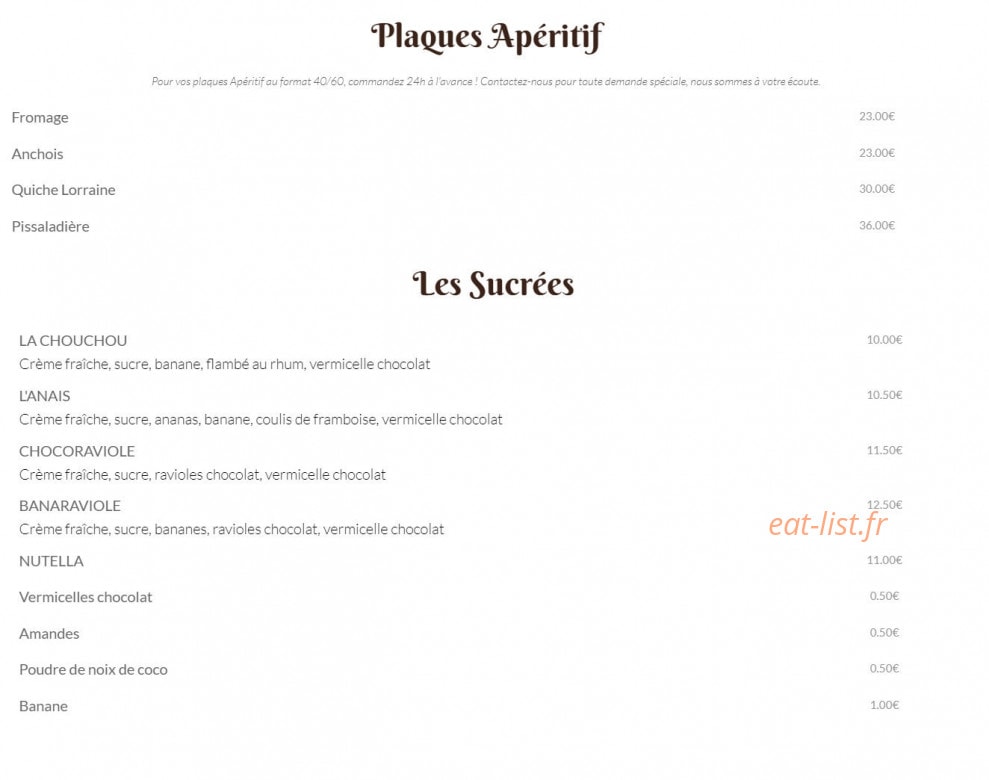 Robion pizza — carte page 8